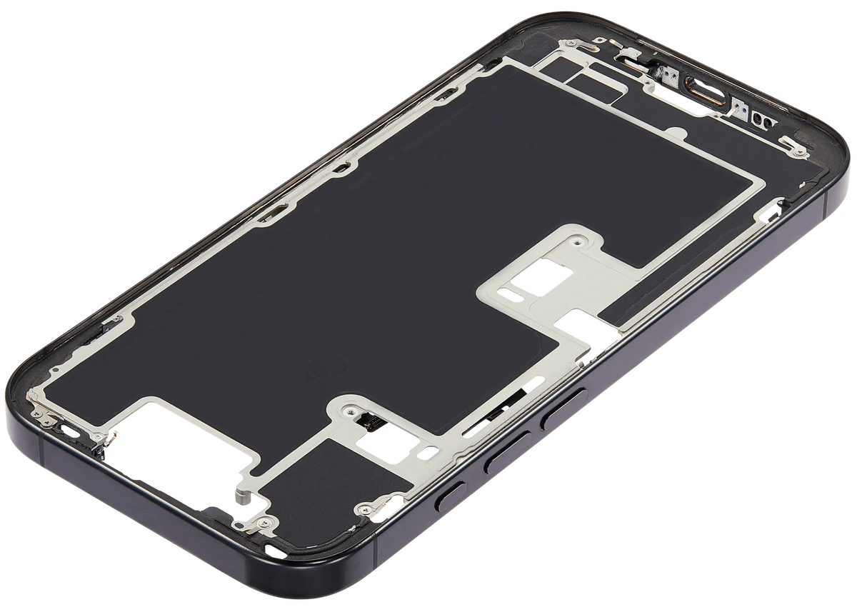 Mid-Frame Housing W/ Small Parts For iPhone 16 Pro (US Version) (Used OEM Pull: Grade A) (Black Titanium) — product photo 9