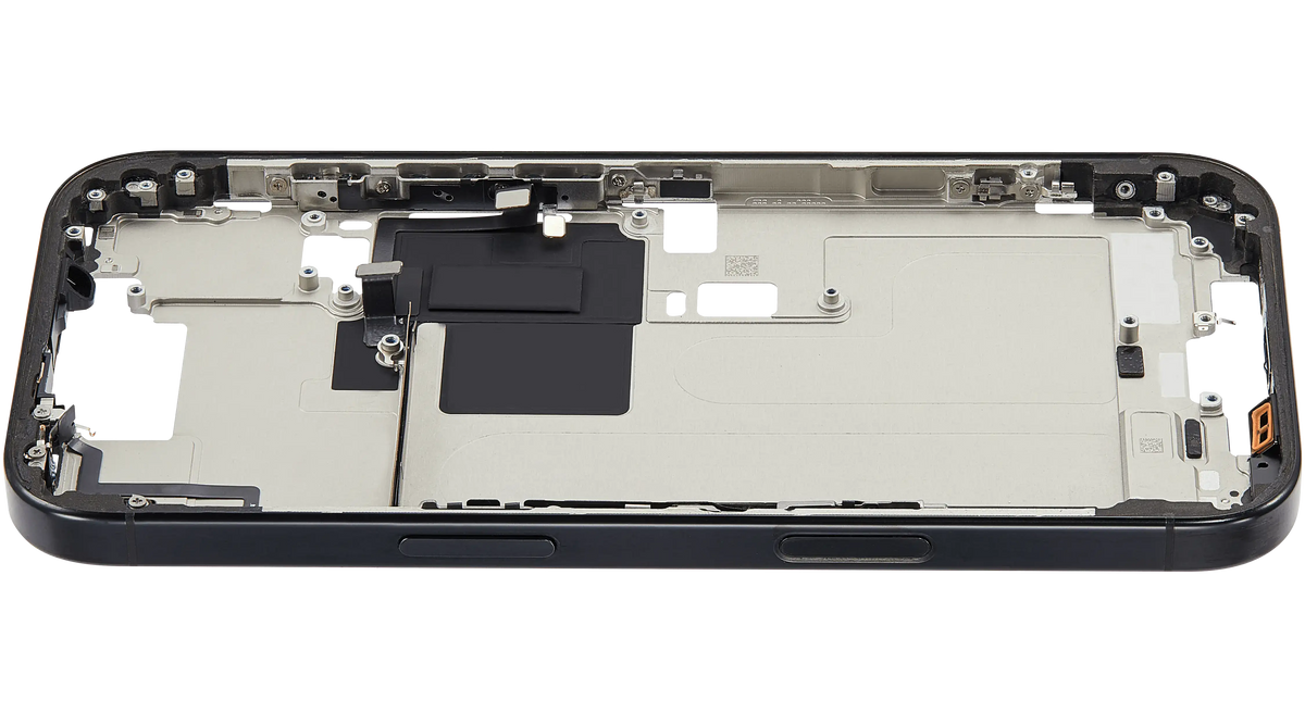 Mid-Frame Housing W/ Small Parts For iPhone 16 Pro (US Version) (Used OEM Pull: Grade A) (Black Titanium) — product photo 4
