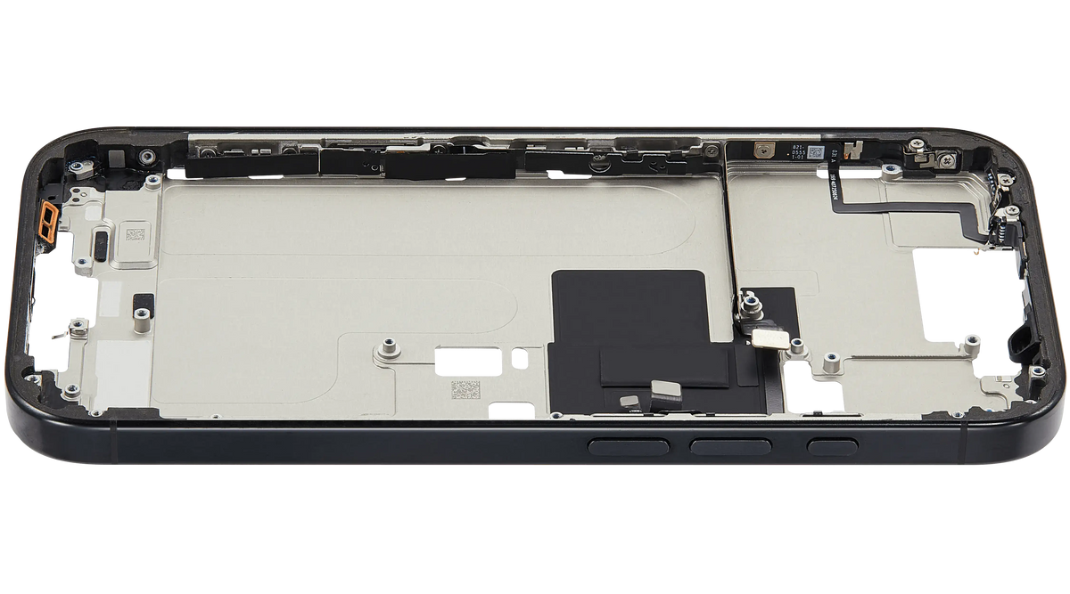 Mid-Frame Housing W/ Small Parts For iPhone 16 Pro (US Version) (Used OEM Pull: Grade A) (Black Titanium) — product photo 5