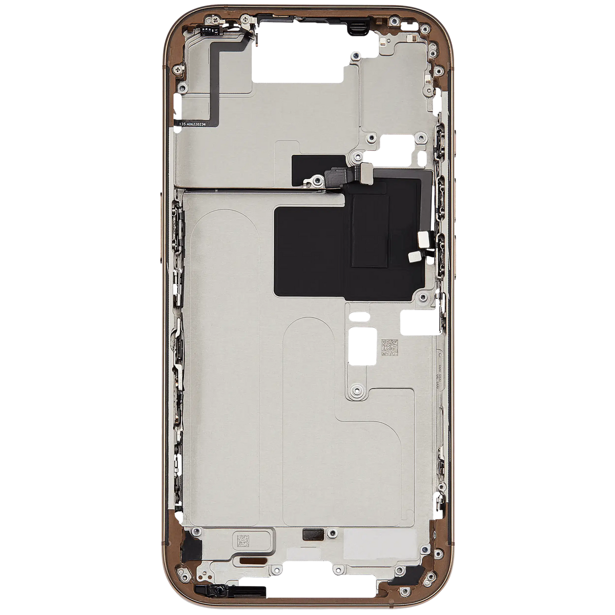 Mid-Frame Housing W/ Small Parts For iPhone 16 Pro (US Version) (Used OEM Pull: Grade A) (Desert Titanium) — product photo 8