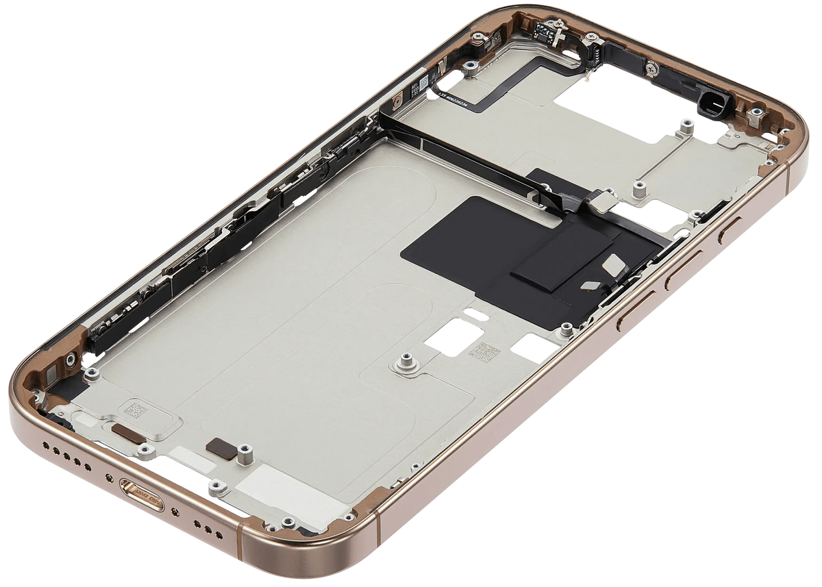 Mid-Frame Housing W/ Small Parts For iPhone 16 Pro (US Version) (Used OEM Pull: Grade A) (Desert Titanium) — product photo 10