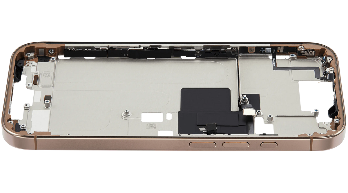 Mid-Frame Housing W/ Small Parts For iPhone 16 Pro (US Version) (Used OEM Pull: Grade A) (Desert Titanium) — product photo 5