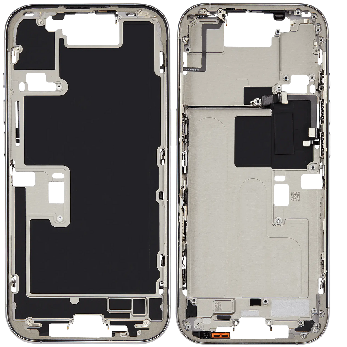 Mid-Frame Housing W/ Small Parts For iPhone 16 Pro (US Version) (Used OEM Pull: Grade A) (Natural Titanium) — product photo 6
