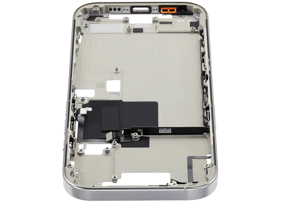 Mid-Frame Housing W/ Small Parts For iPhone 16 Pro (US Version) (Used OEM Pull: Grade A) (Natural Titanium) — product photo 3