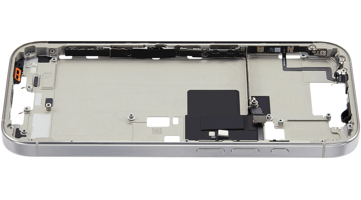 Mid-Frame Housing W/ Small Parts For iPhone 16 Pro (US Version) (Used OEM Pull: Grade A) (Natural Titanium) — product photo 5