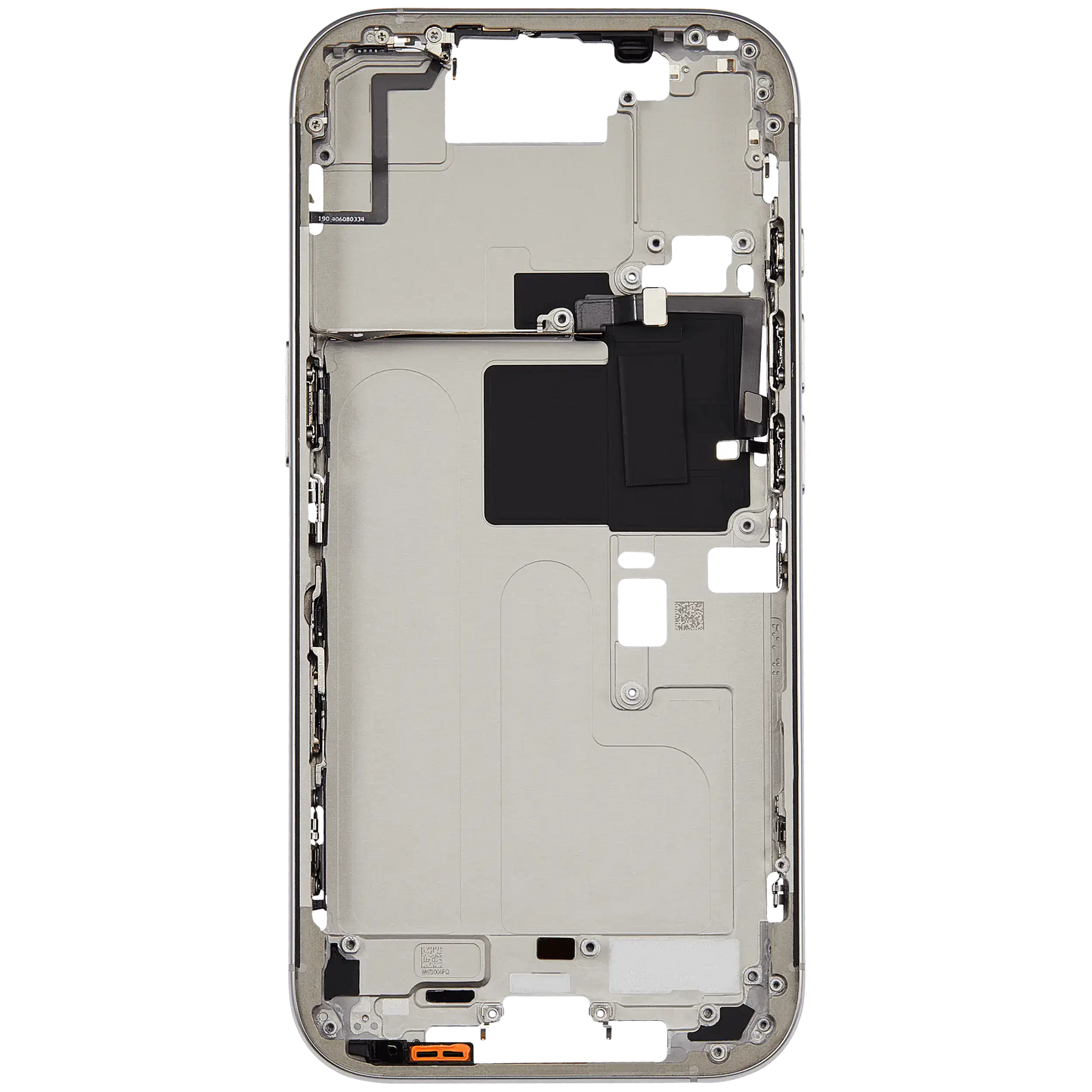 Mid-Frame Housing W/ Small Parts For iPhone 16 Pro (US Version) (Used OEM Pull: Grade A) (White Titanium)