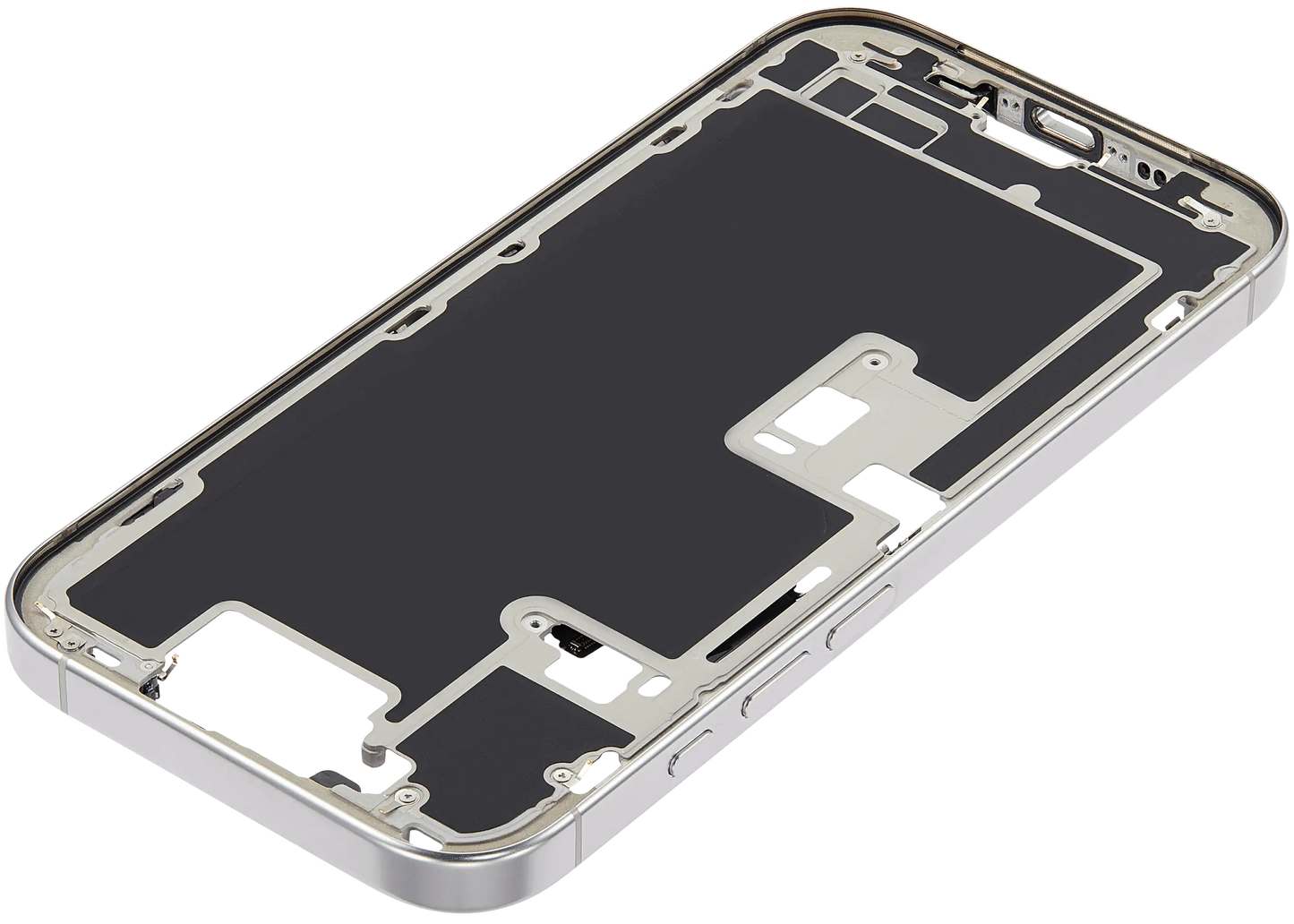 Mid-Frame Housing W/ Small Parts For iPhone 16 Pro (US Version) (Used OEM Pull: Grade A) (White Titanium)
