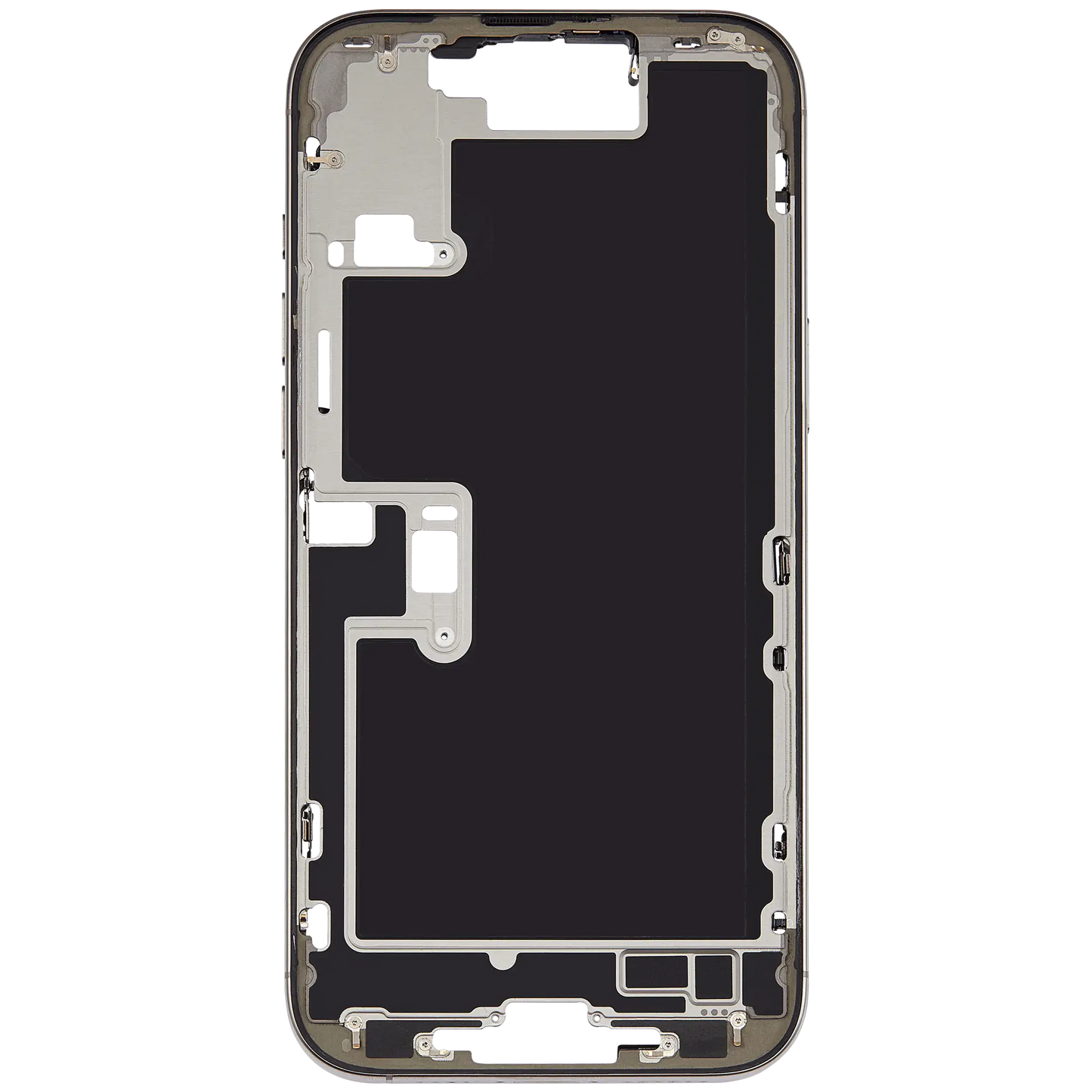 Mid-Frame Housing W/ Small Parts For iPhone 16 Pro Max (US Version) (Used OEM Pull: Grade A) (White Titanium)