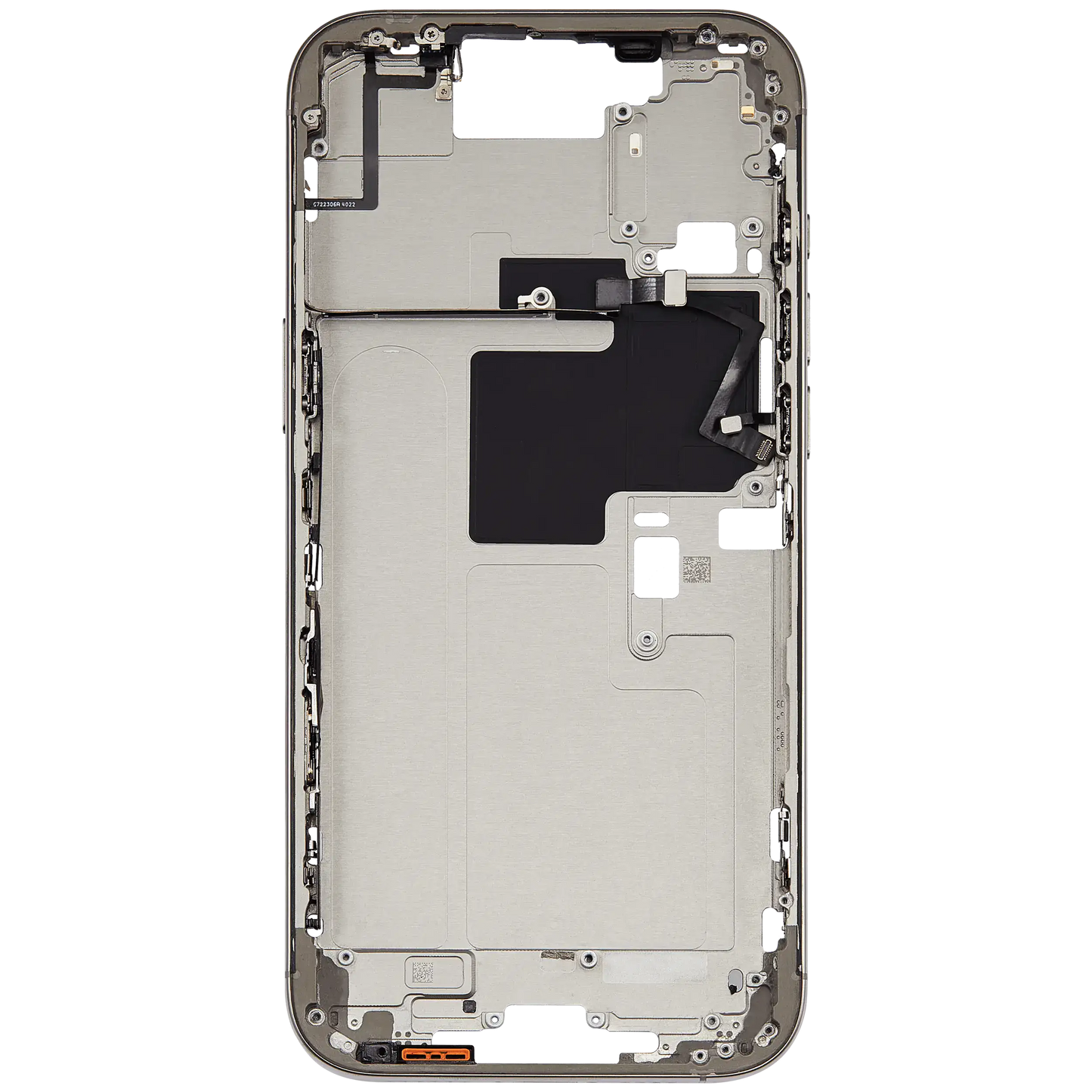 Mid-Frame Housing W/ Small Parts For iPhone 16 Pro Max (US Version) (Used OEM Pull: Grade A) (White Titanium)