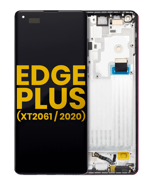 OLED Assembly With Frame For Motorola Moto Edge Plus (XT2061 / 2020) (Refurbished) (Black) | SKU 107082024403 | image 1