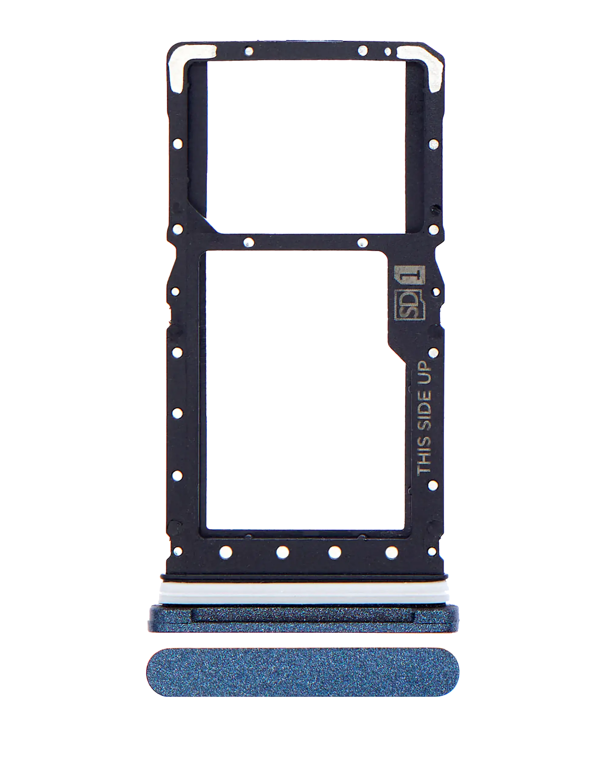 Single Sim Card Tray For Motorola Moto E (XT2052 / 2020) (Genuine OEM) (Midnight Blue) - image 1