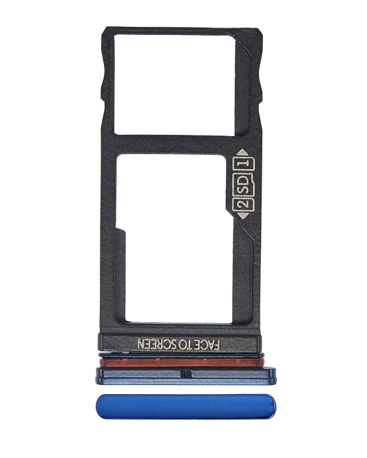 Dual Sim Card Tray For Motorola One Vision (XT1970 / 2019) / P50 (XT1970 / 2019) (Blue) - Motorola replacement part - product image 1 - SKU 107082062040