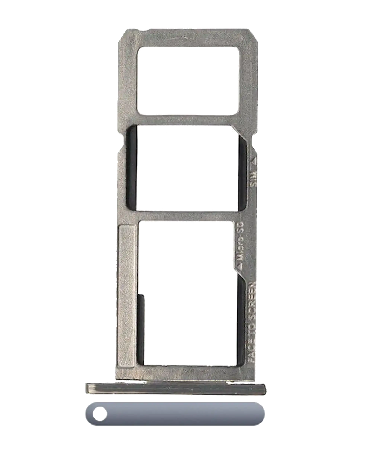 Dual Sim Card Tray For Motorola Moto G6 Play / G6 Forge (XT1922 / 2018) (Silver) | compatible mobile phone replacement part | SKU 107081016838 | product image 1