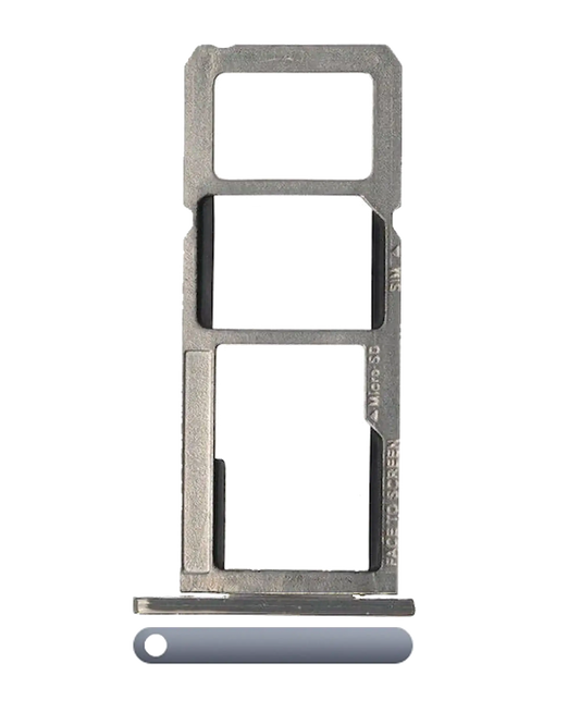 Dual Sim Card Tray For Motorola Moto G6 Play / G6 Forge (XT1922 / 2018) (Silver) | compatible mobile phone replacement part | SKU 107081016838 | product image 1