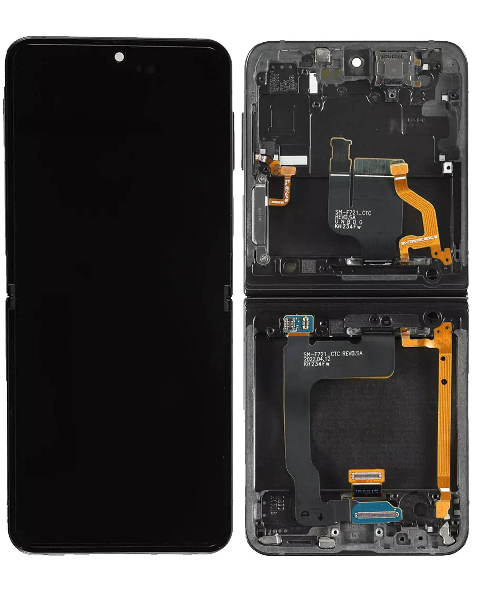 Buy Inner OLED Assembly With Frame For Samsung Galaxy Z Flip 4 5G (US & International) (Service Pack) (Navy) - High Quality Replacement Part - View 4 | TechDrip Canada