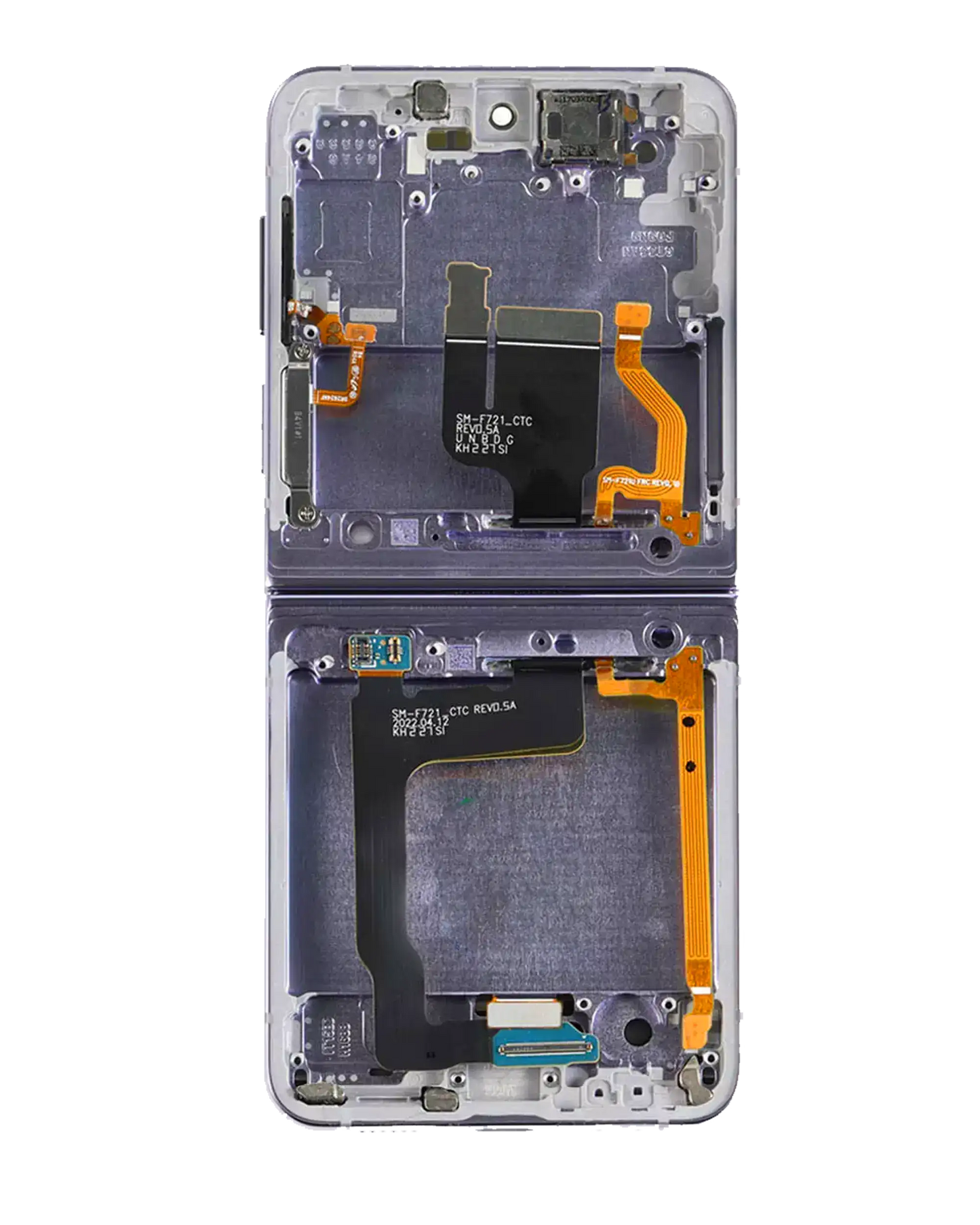 Buy Inner OLED Assembly With Frame For Samsung Galaxy Z Flip 4 5G (US & International) (Service Pack) (Bora Purple) - High Quality Replacement Part - View 3 | TechDrip Canada