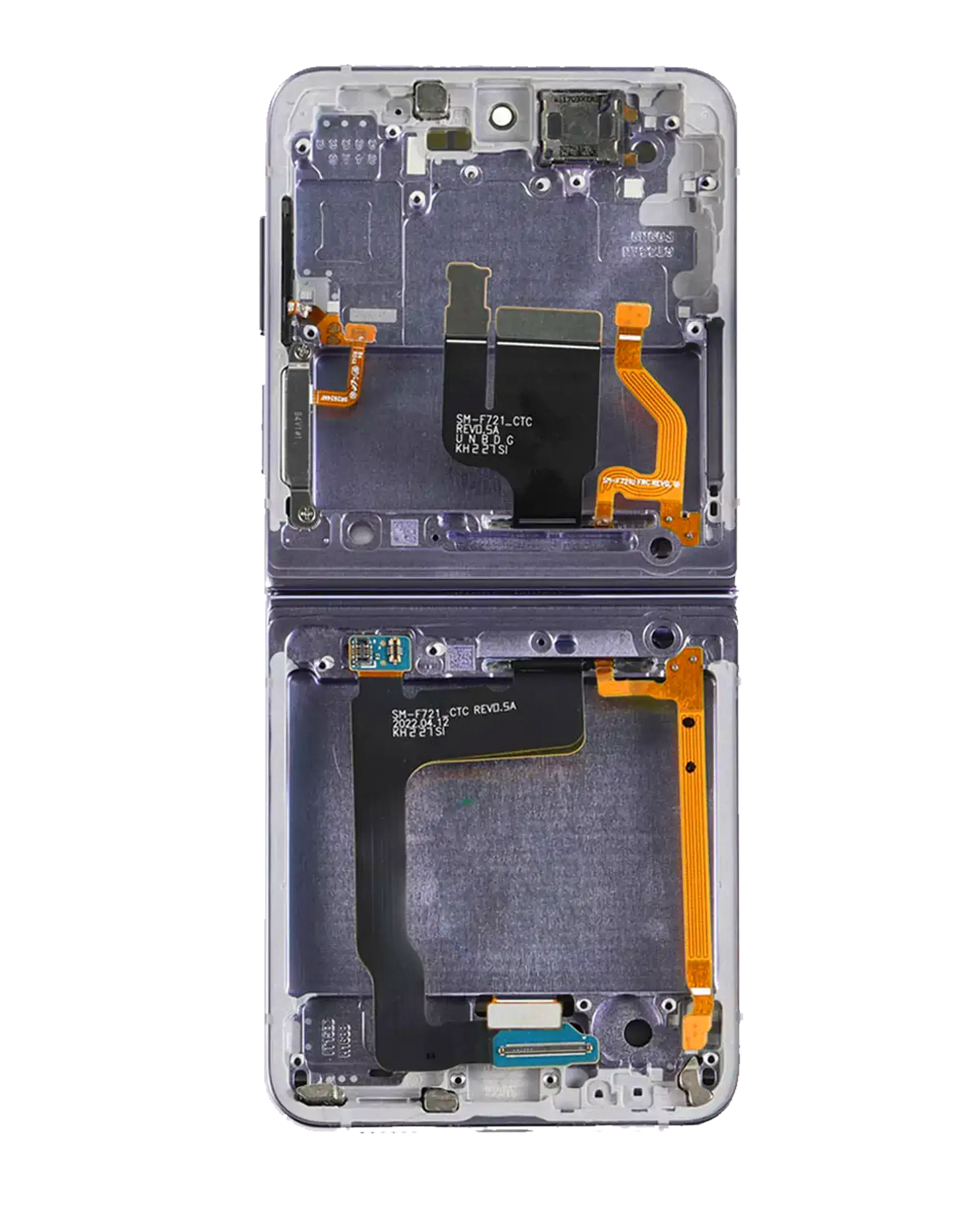 Buy Inner OLED Assembly With Frame For Samsung Galaxy Z Flip 4 5G (US & International) (Service Pack) (Bora Purple) - High Quality Replacement Part - View 3 | TechDrip Canada