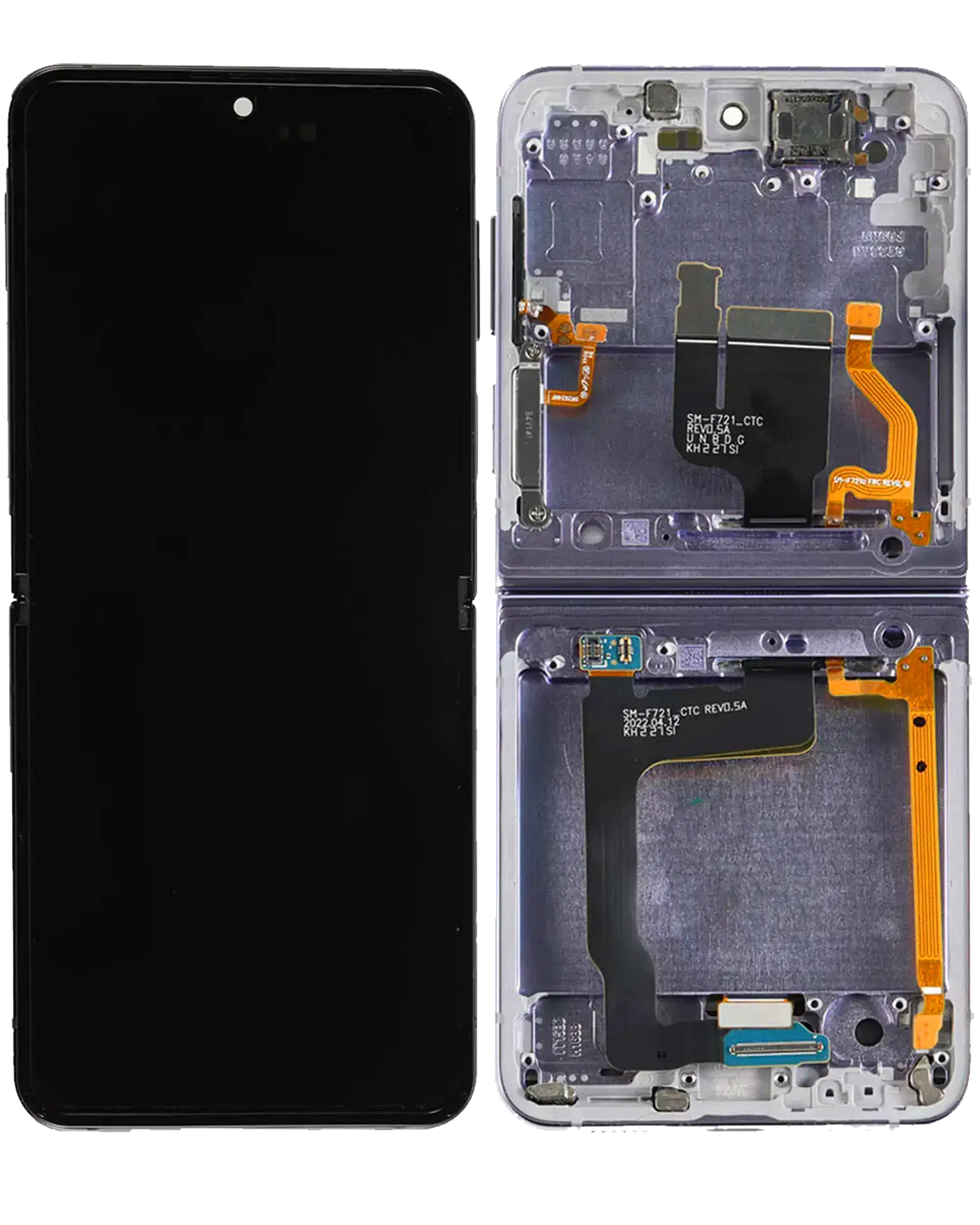 Buy Inner OLED Assembly With Frame For Samsung Galaxy Z Flip 4 5G (US & International) (Service Pack) (Bora Purple) - High Quality Replacement Part - View 4 | TechDrip Canada