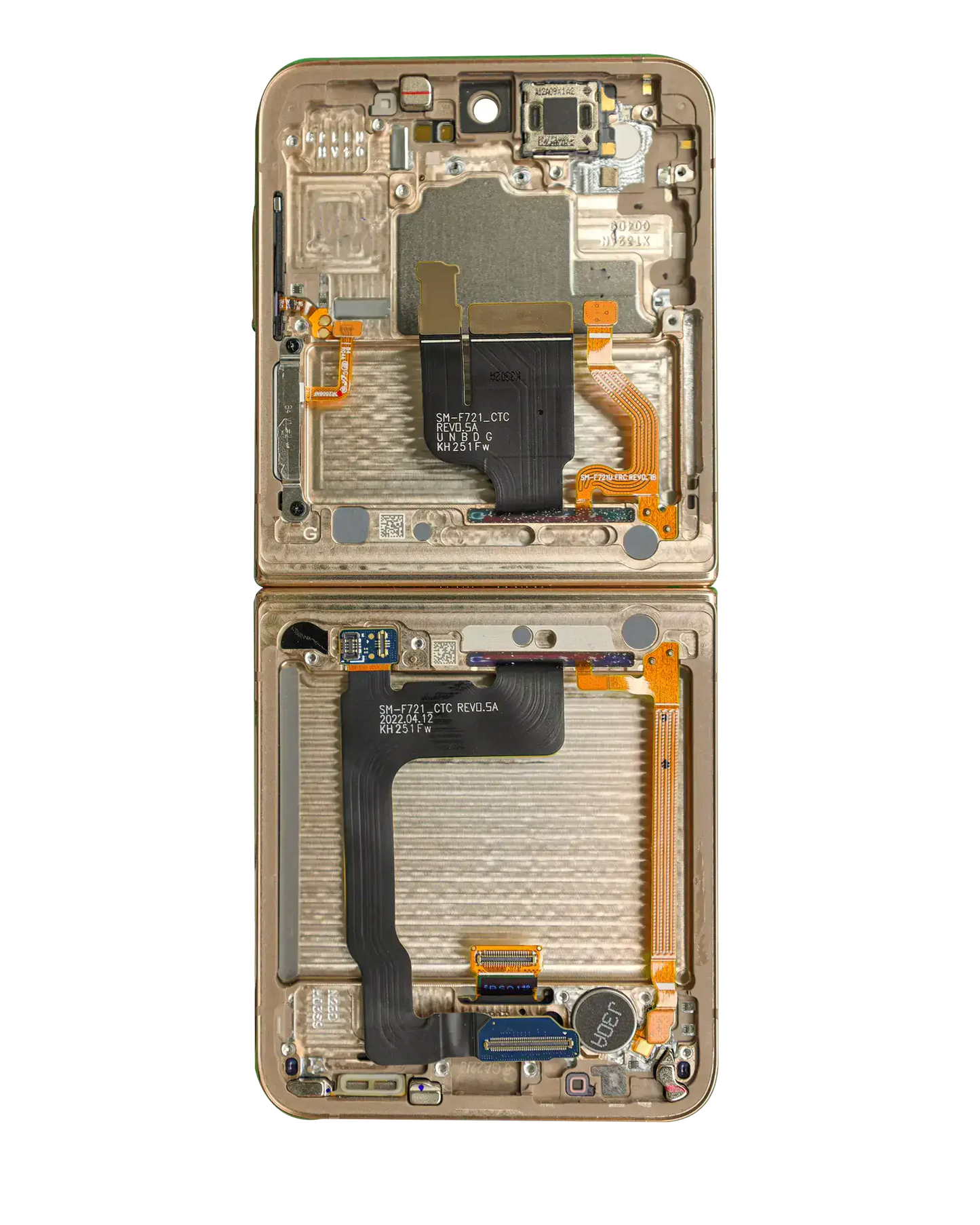Buy Inner OLED Assembly With Frame For Samsung Galaxy Z Flip 4 5G (US & International) (Service Pack) (Yellow) - High Quality Replacement Part - View 3 | TechDrip Canada