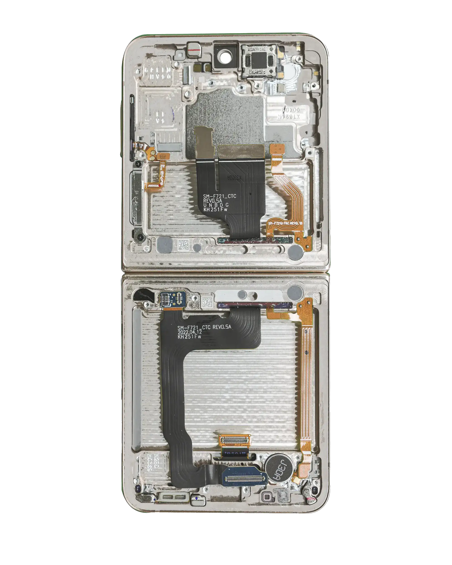 Buy Inner OLED Assembly With Frame For Samsung Galaxy Z Flip 4 5G (US & International) (Service Pack) (White) - High Quality Replacement Part - View 3 | TechDrip Canada
