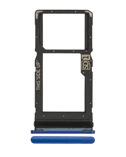 Single Sim Card Tray For Motorola Moto One 5G Ace (XT2113-1/2 / 2021) (Blue) - Motorola replacement part - product image 1 - SKU 107082085726