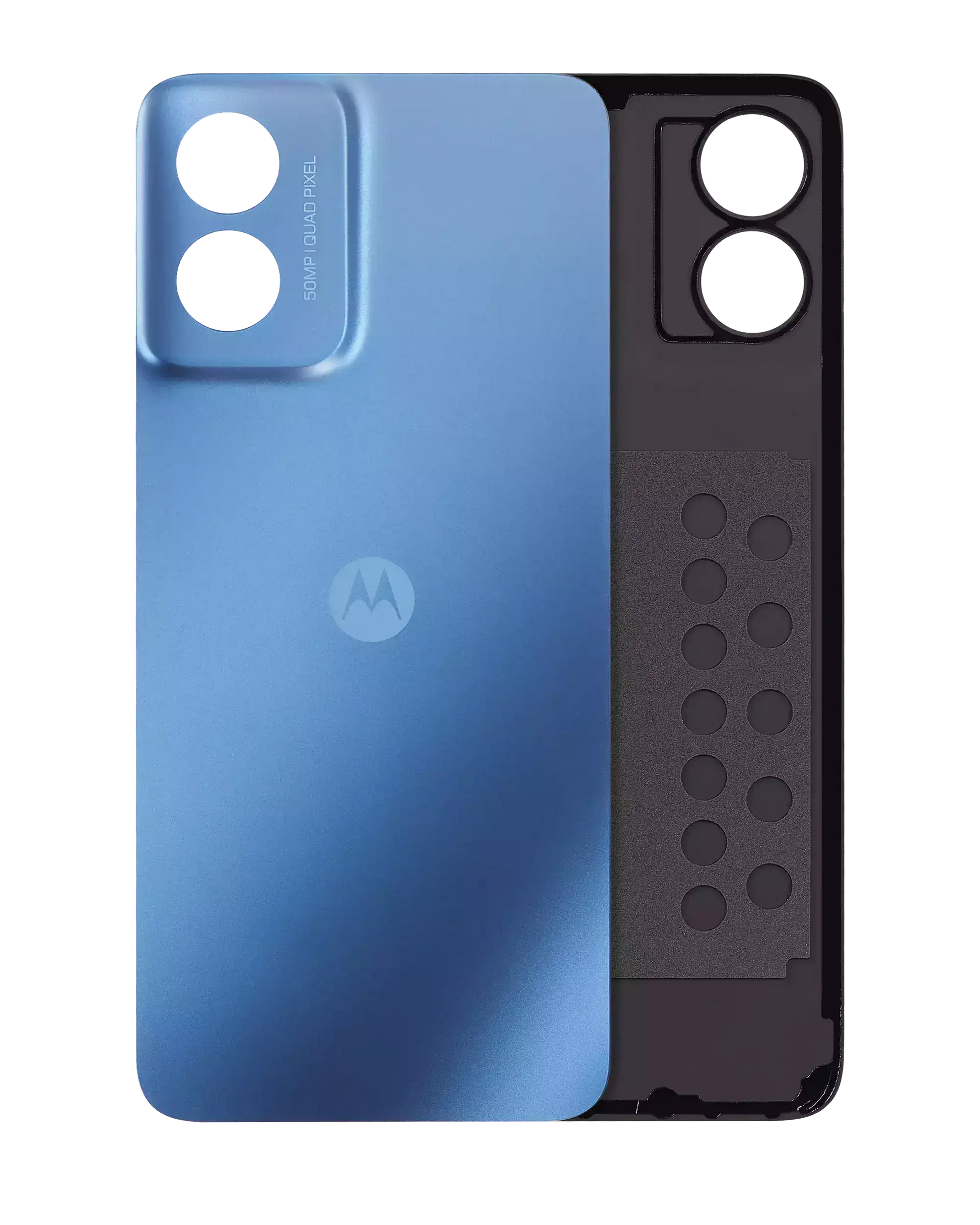 Back Cover Glass For Motorola Moto G Play (XT2413 / 2024) (Genuine OEM) (Coronet Blue) replacement part SKU 107085003853 image 1