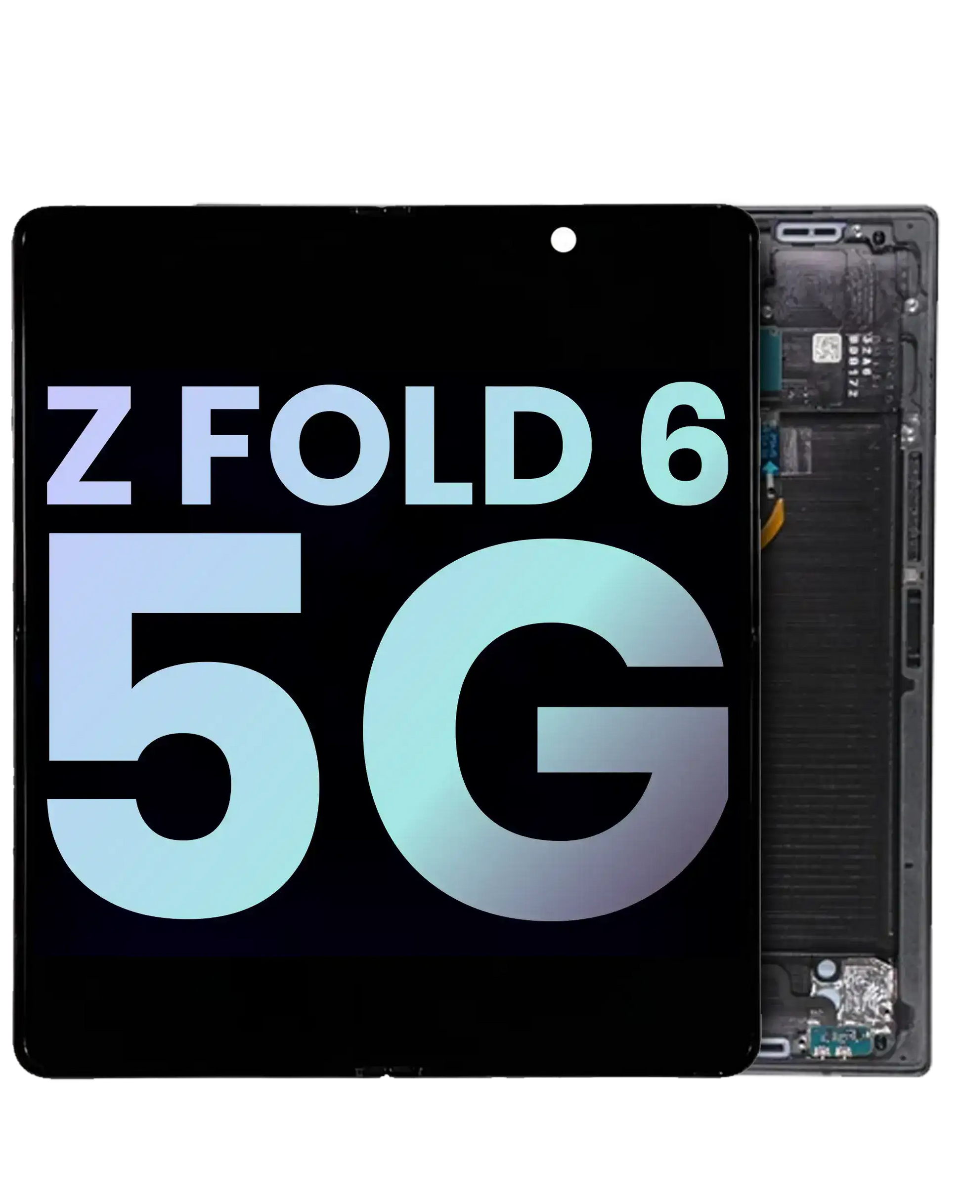 Replacement Inner OLED Assembly With Frame For Samsung Galaxy Z Fold 6 5G (US & International) (Service Pack) (Black) front view