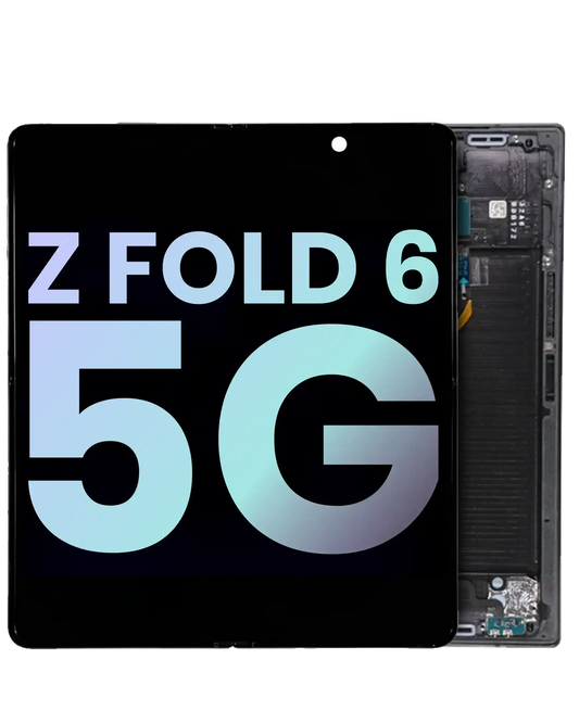 Replacement Inner OLED Assembly With Frame For Samsung Galaxy Z Fold 6 5G (US & International) (Service Pack) (Black) front view