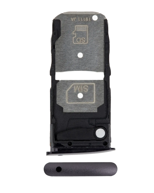 Single Sim Card Tray For Motorola Moto Z4 (XT1980 / 2019) (Black) - Motorola replacement part, primary product view, SKU 107082049330