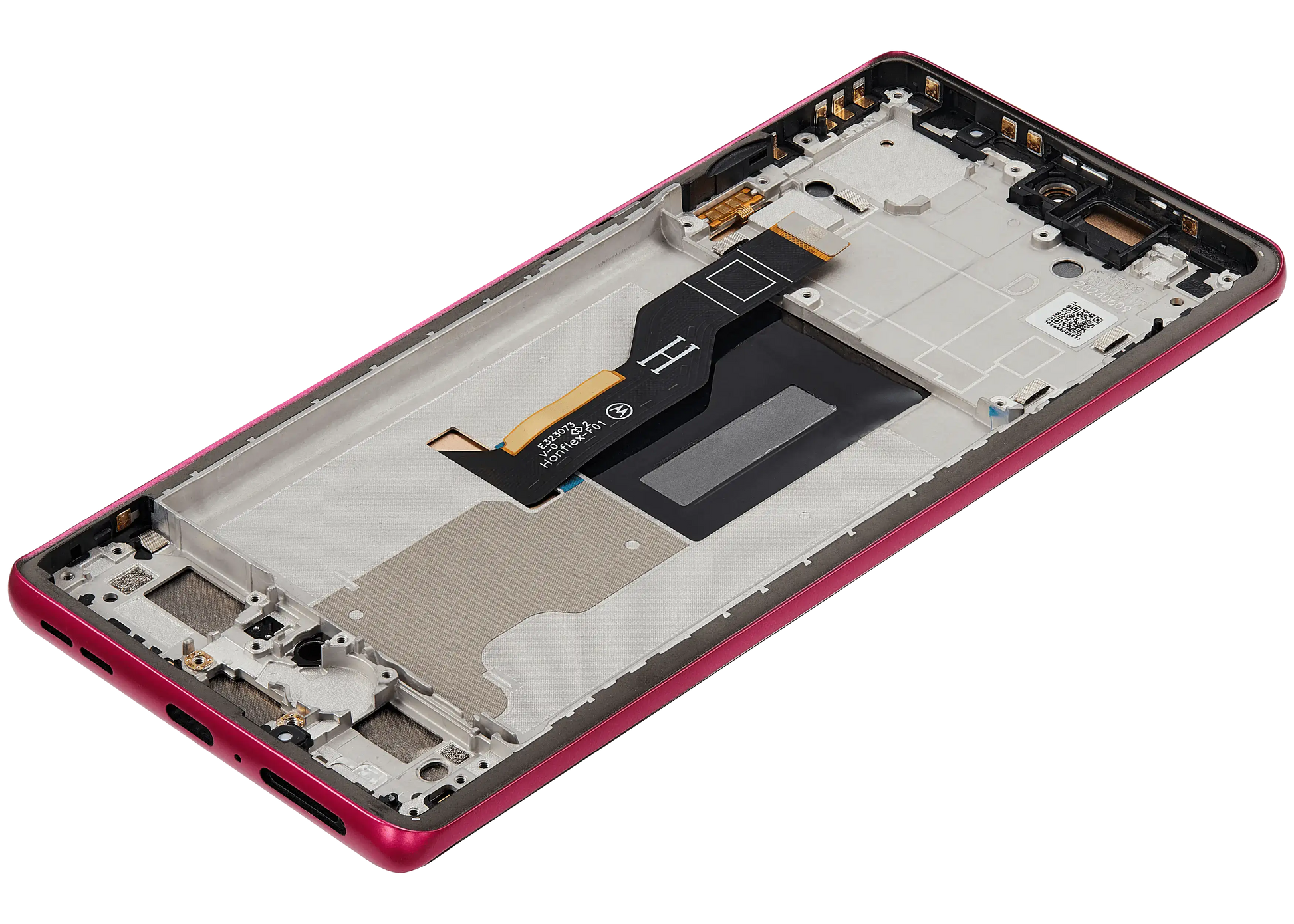 OLED Assembly With Frame For Motorola Moto Edge 50 Fusion 5G (XT2429 / 2024) (Refurbished) (Hot Pink) | SKU 107183138918 | image 2
