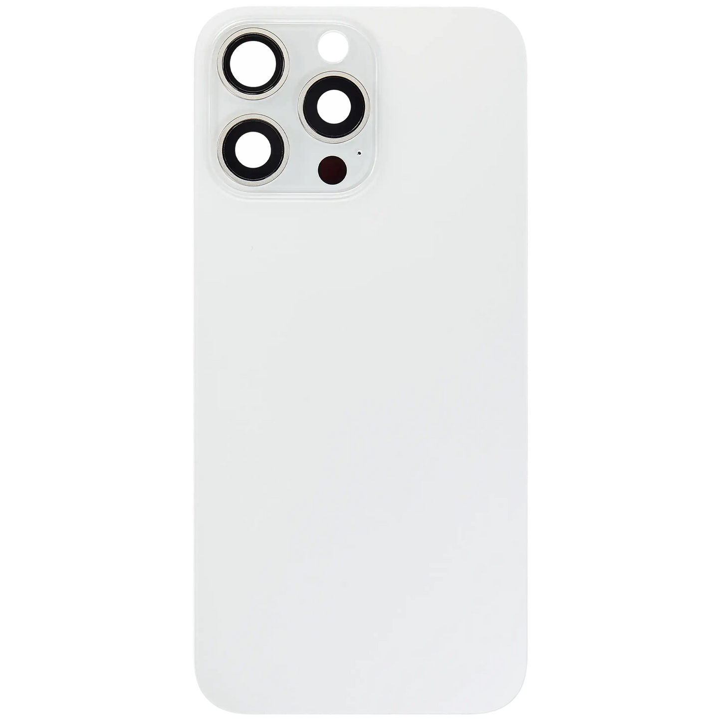 Back Glass w/ MagSafe Magnet For iPhone 15 Pro Max (Aftermarket) (White Titanium) (No Logo)