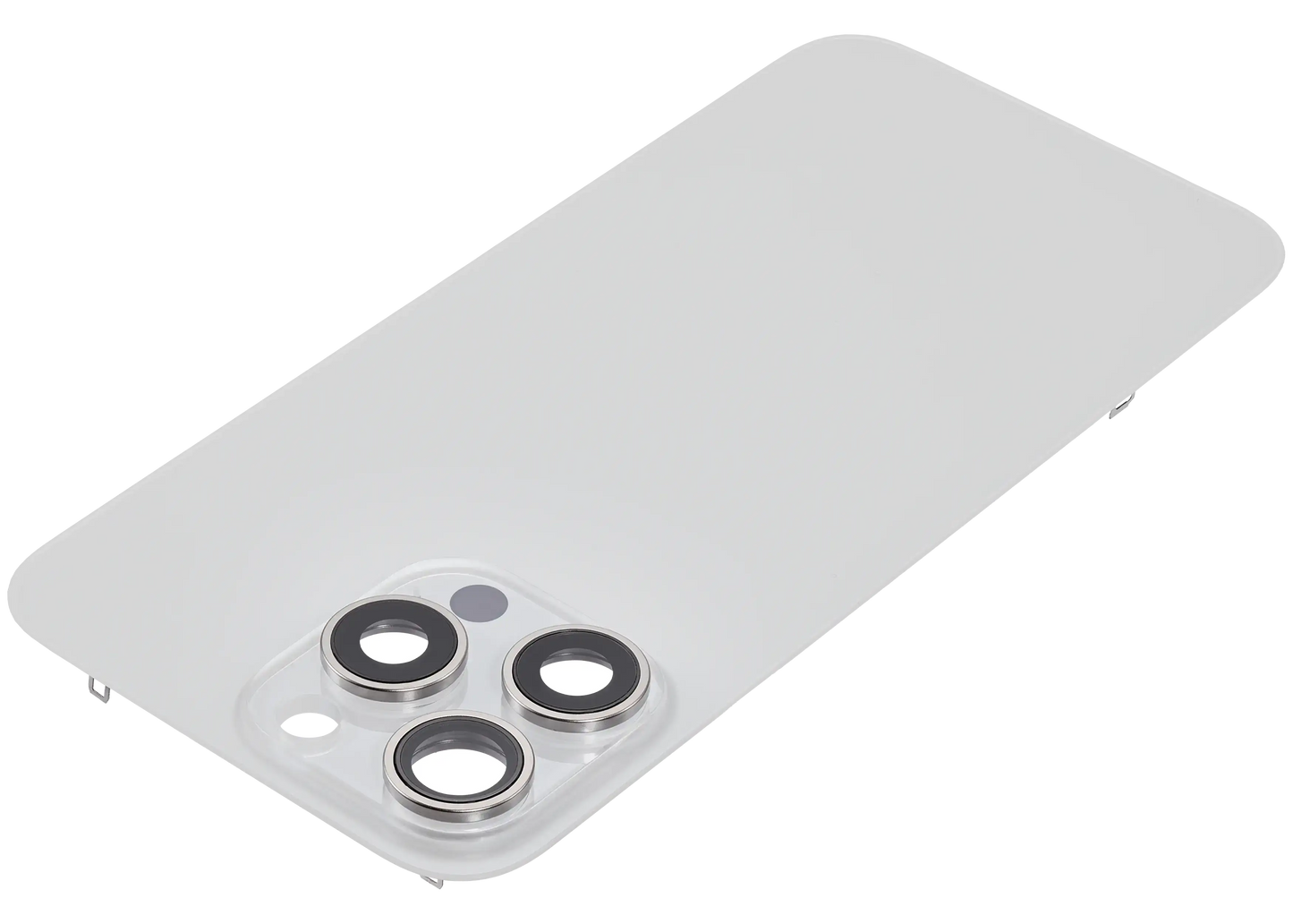 Back Glass w/ MagSafe Magnet For iPhone 15 Pro Max (Aftermarket) (White Titanium) (No Logo)