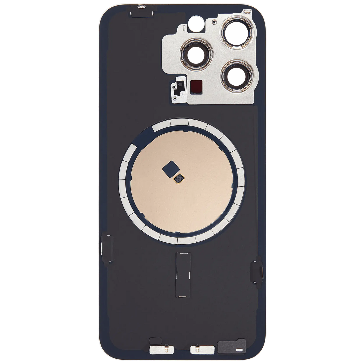 Back Glass w/ MagSafe Magnet For iPhone 15 Pro Max (Aftermarket) (White Titanium) (No Logo)