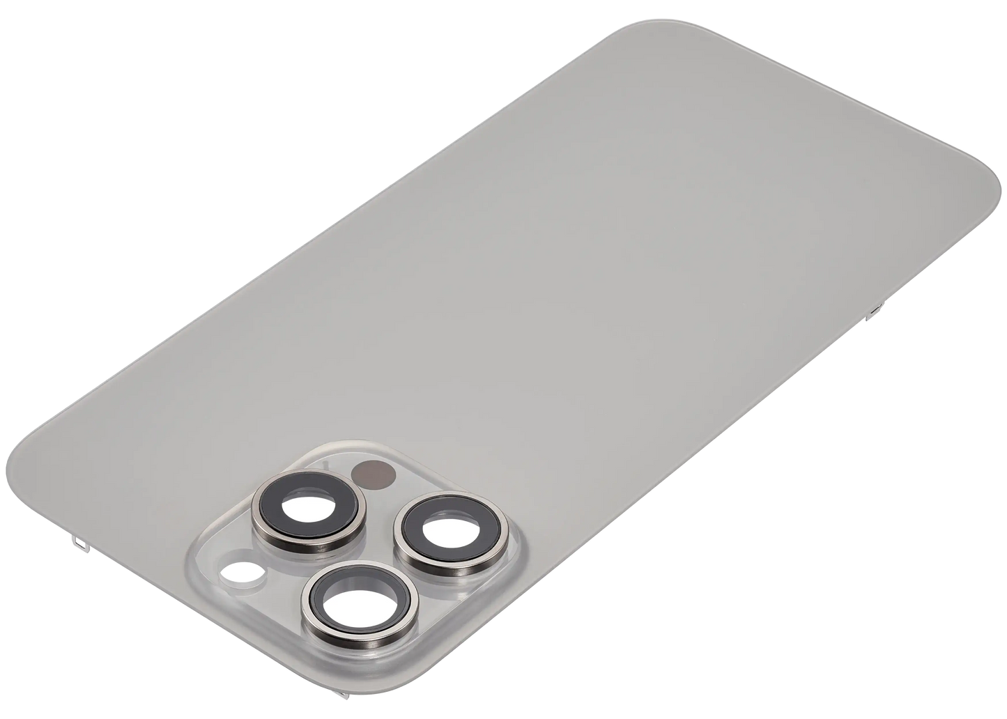 Back Glass w/ MagSafe Magnet For iPhone 15 Pro Max (Aftermarket) (Natural Titanium) (No Logo)