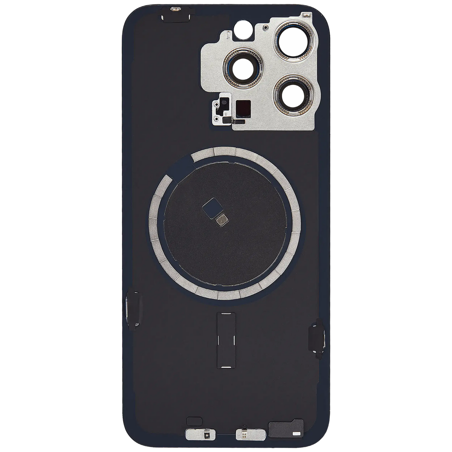 Back Glass w/ MagSafe Magnet For iPhone 15 Pro Max (Aftermarket) (Blue Titanium) (No Logo)