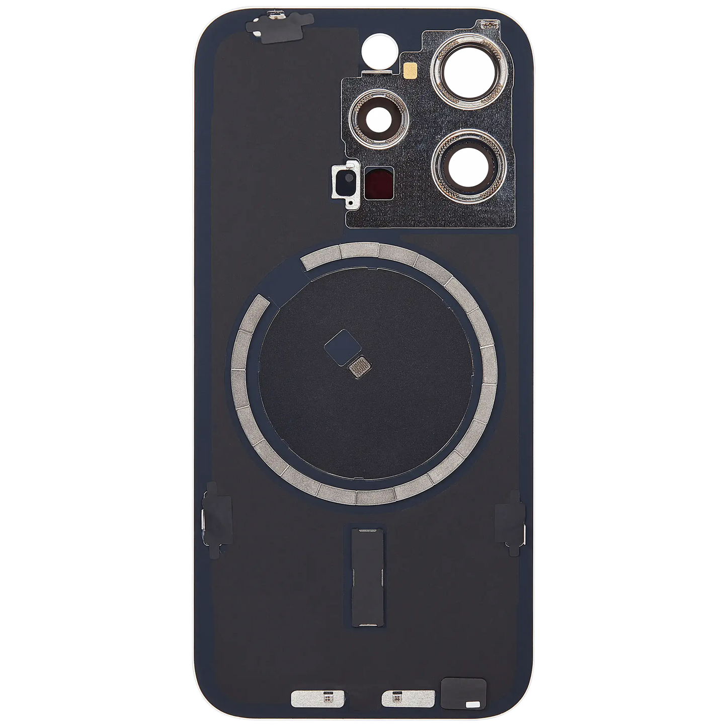 Back Glass w/ MagSafe Magnet For iPhone 15 Pro (Aftermarket) (White Titanium) (No Logo)