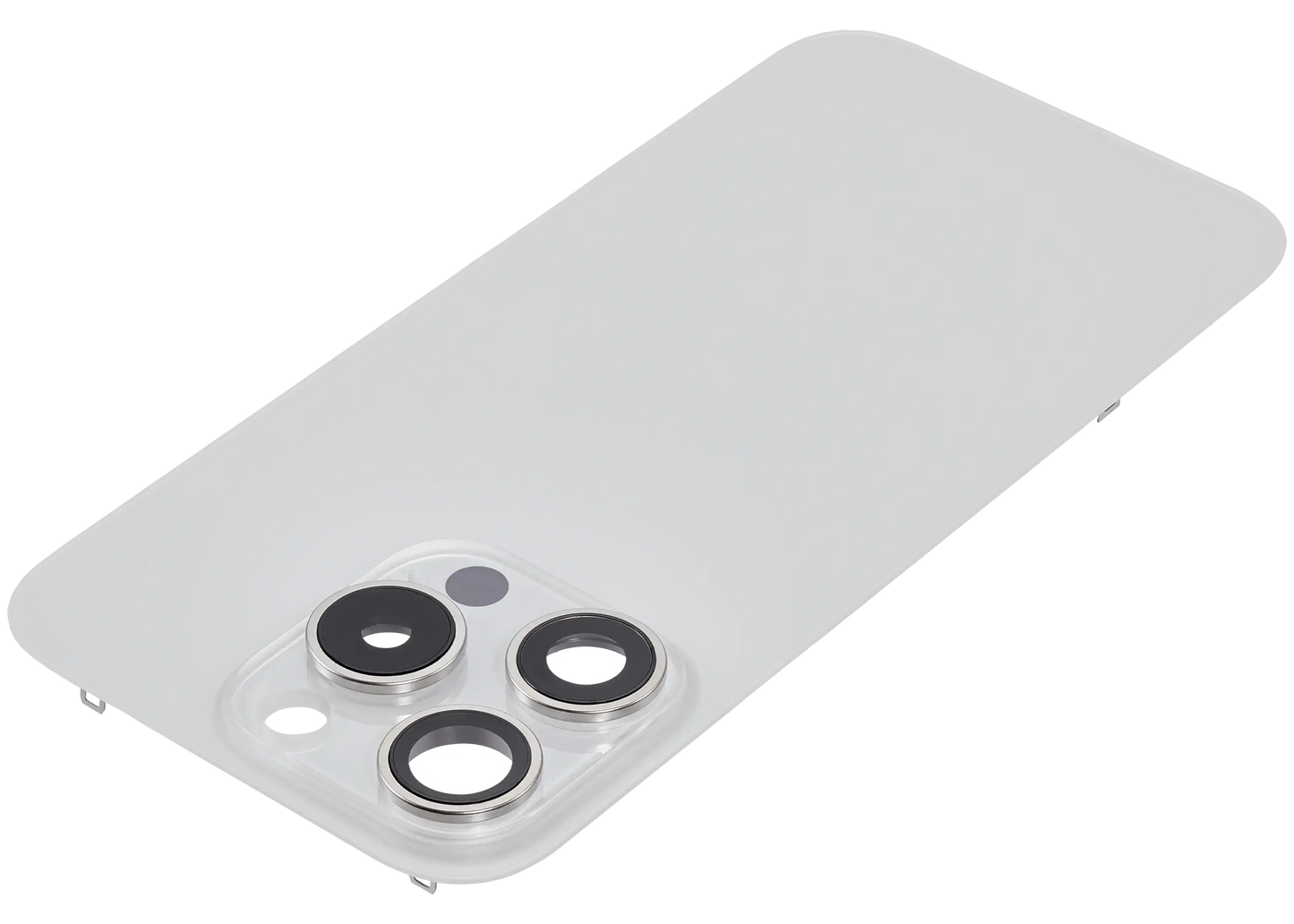 Back Glass w/ MagSafe Magnet For iPhone 15 Pro (Aftermarket) (White Titanium) (No Logo)