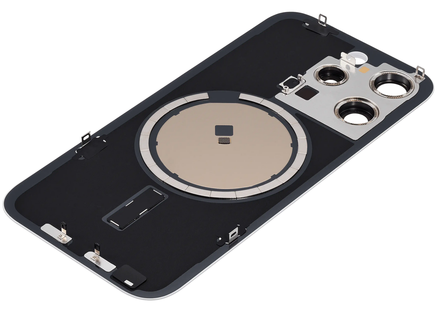 Back Glass w/ MagSafe Magnet For iPhone 15 Pro (Aftermarket) (White Titanium) (No Logo)