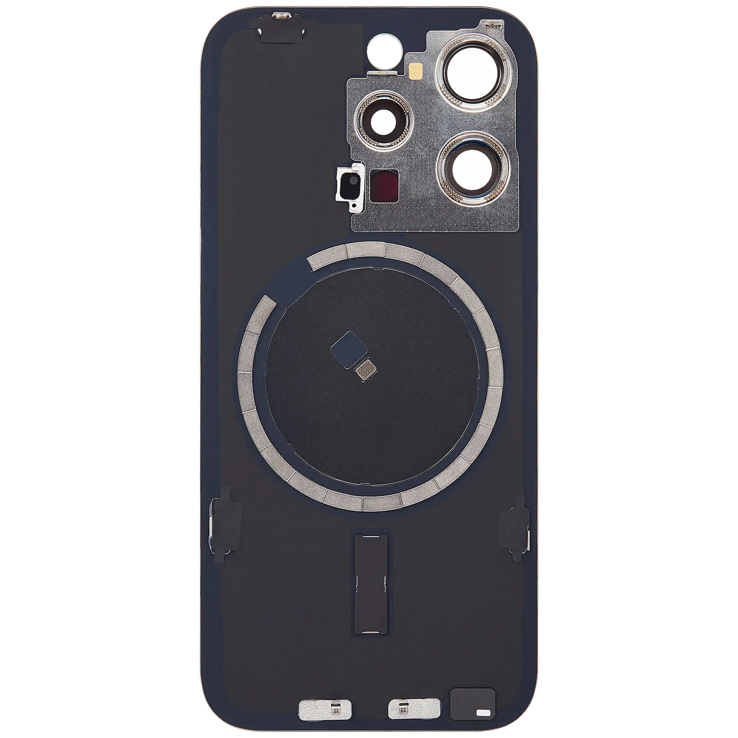 Back Glass w/ MagSafe Magnet For iPhone 15 Pro (Aftermarket) (Natural Titanium) (No Logo)