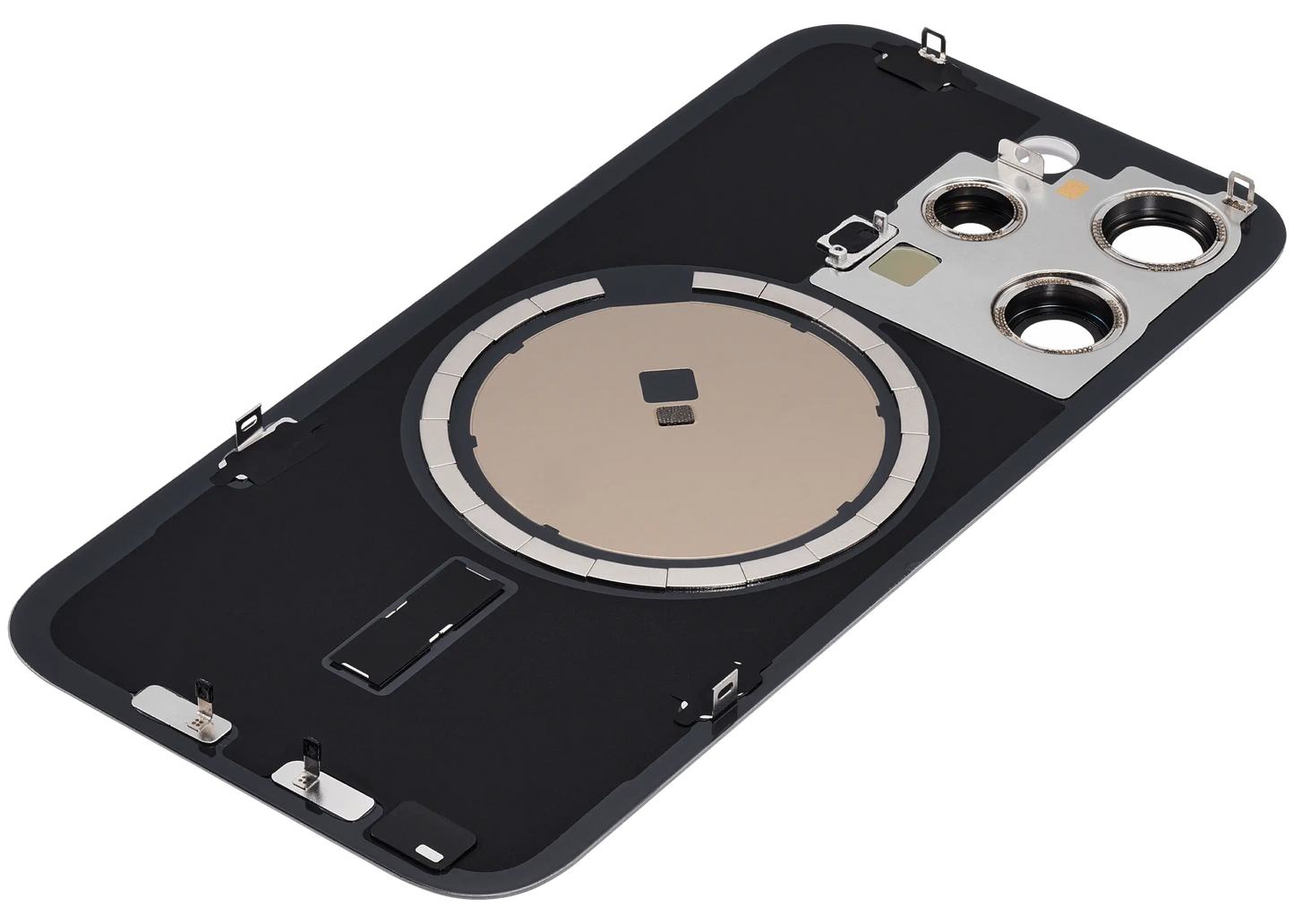 Back Glass w/ MagSafe Magnet For iPhone 15 Pro (Aftermarket) (Natural Titanium) (No Logo)