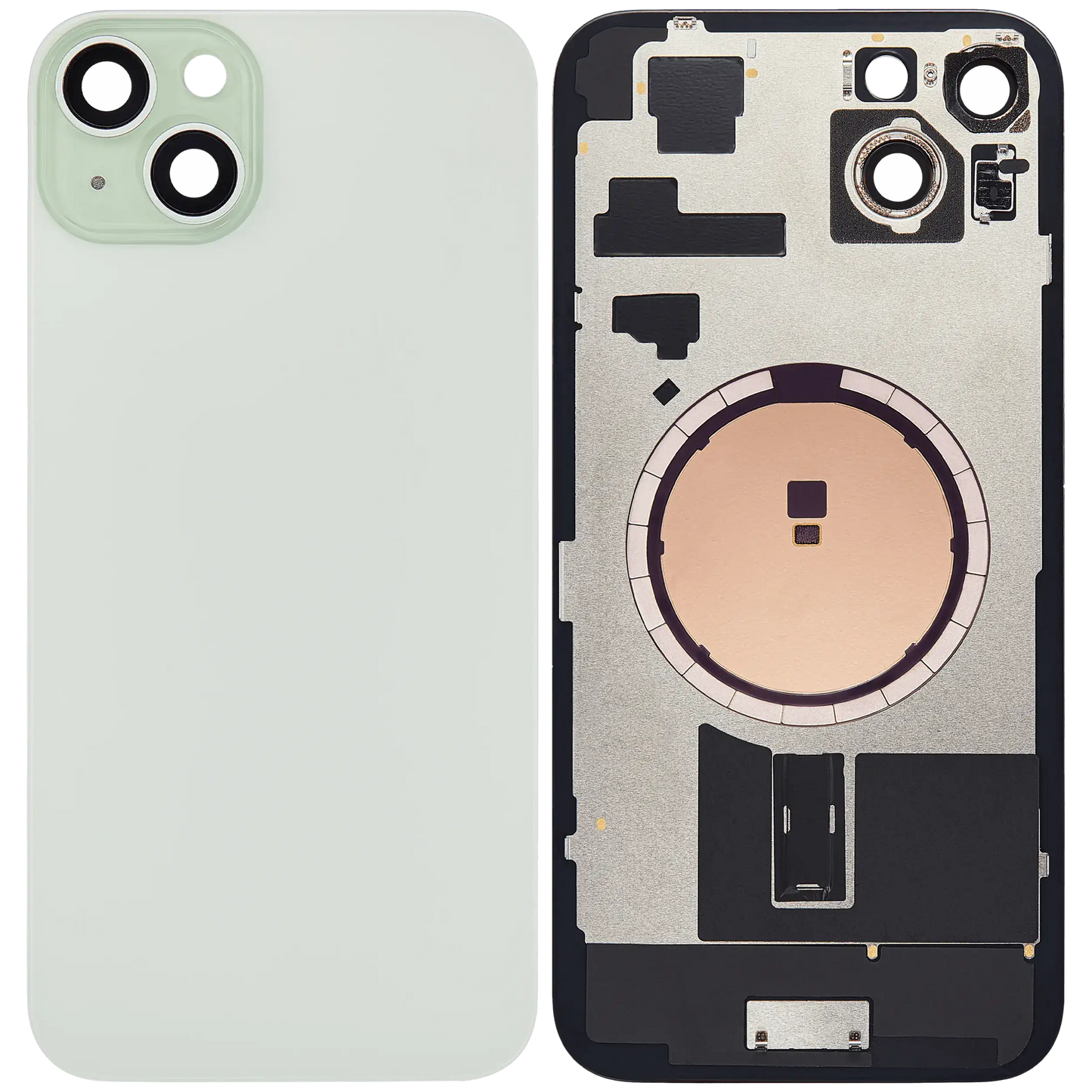 Back Glass w/ MagSafe Magnet For iPhone 15 Plus (Aftermarket) (Green) (No Logo)