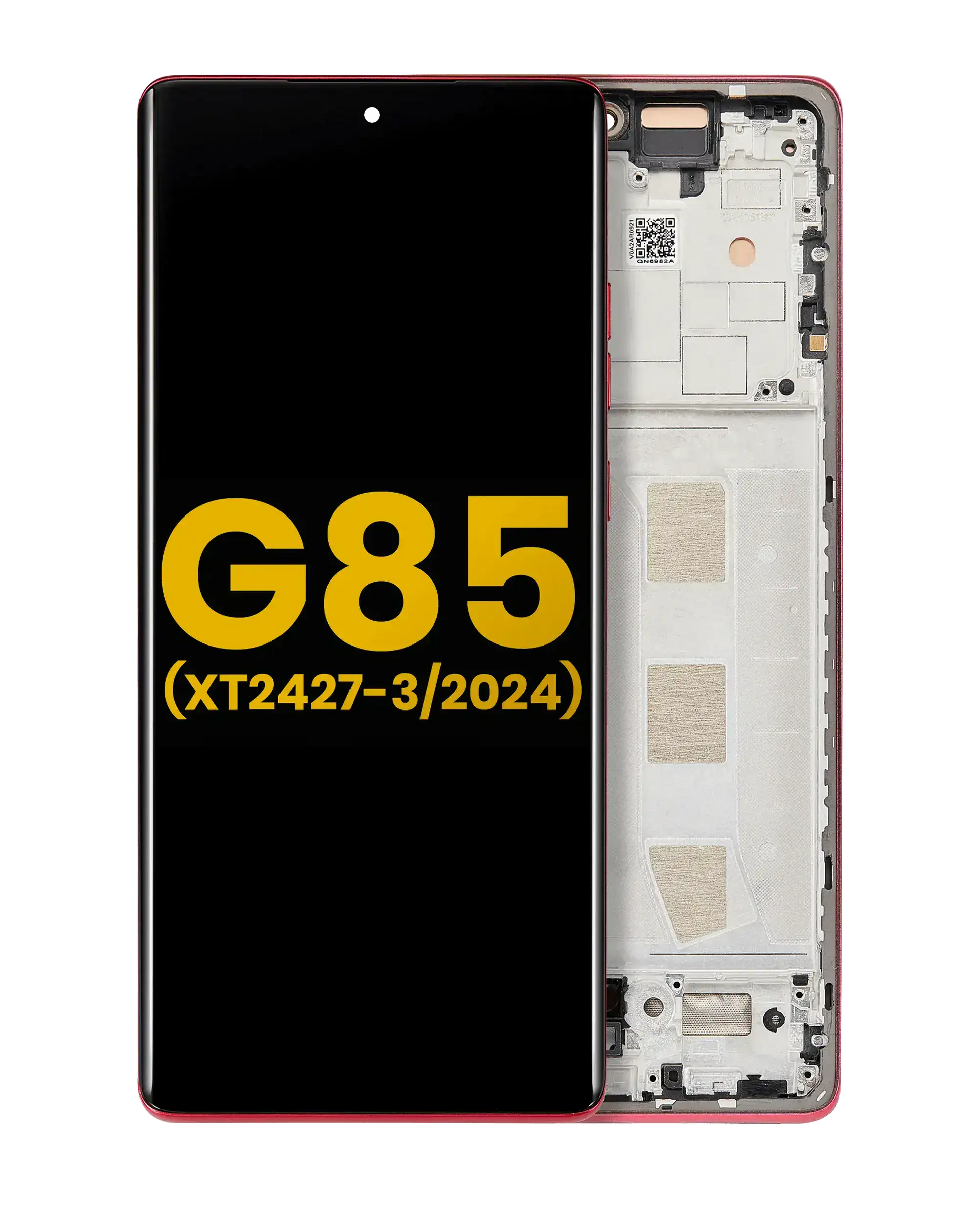 OLED Assembly With Frame For Motorola Moto G85 (XT2427-3 / 2024) (Refurbished) (Magenta) replacement part SKU 107183138921 image 1