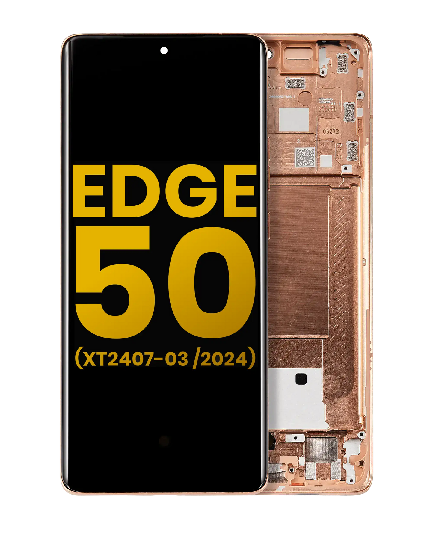 OLED Assembly With Frame For Motorola Moto Edge 50 (XT2407-3 / 2024) (Refurbished) (Peach Fuzz) | SKU 107082133254 | image 1