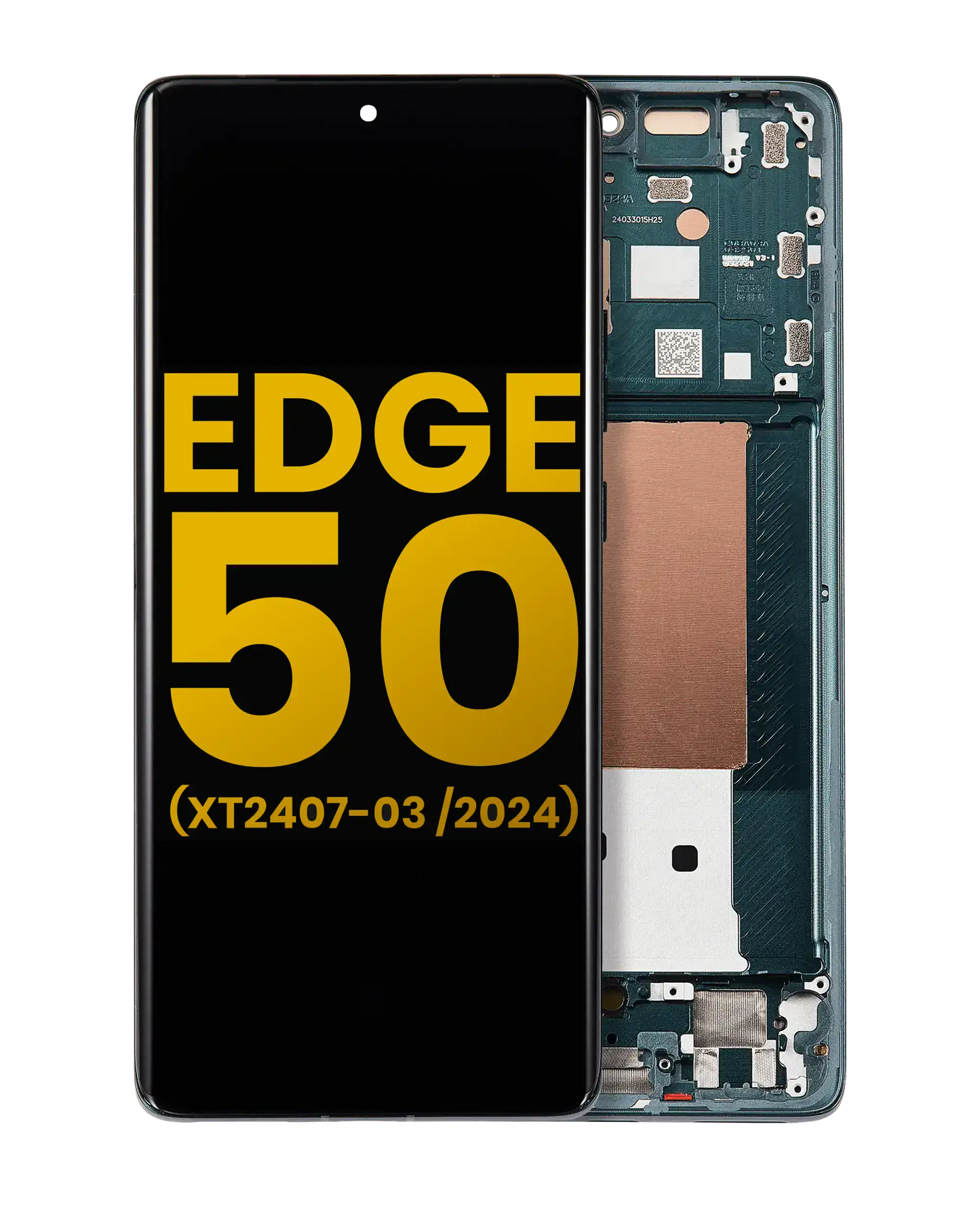 OLED Assembly With Frame For Motorola Moto Edge 50 (XT2407-3 / 2024) (Refurbished) (Jungle Green) | SKU 107082133253 | image 1