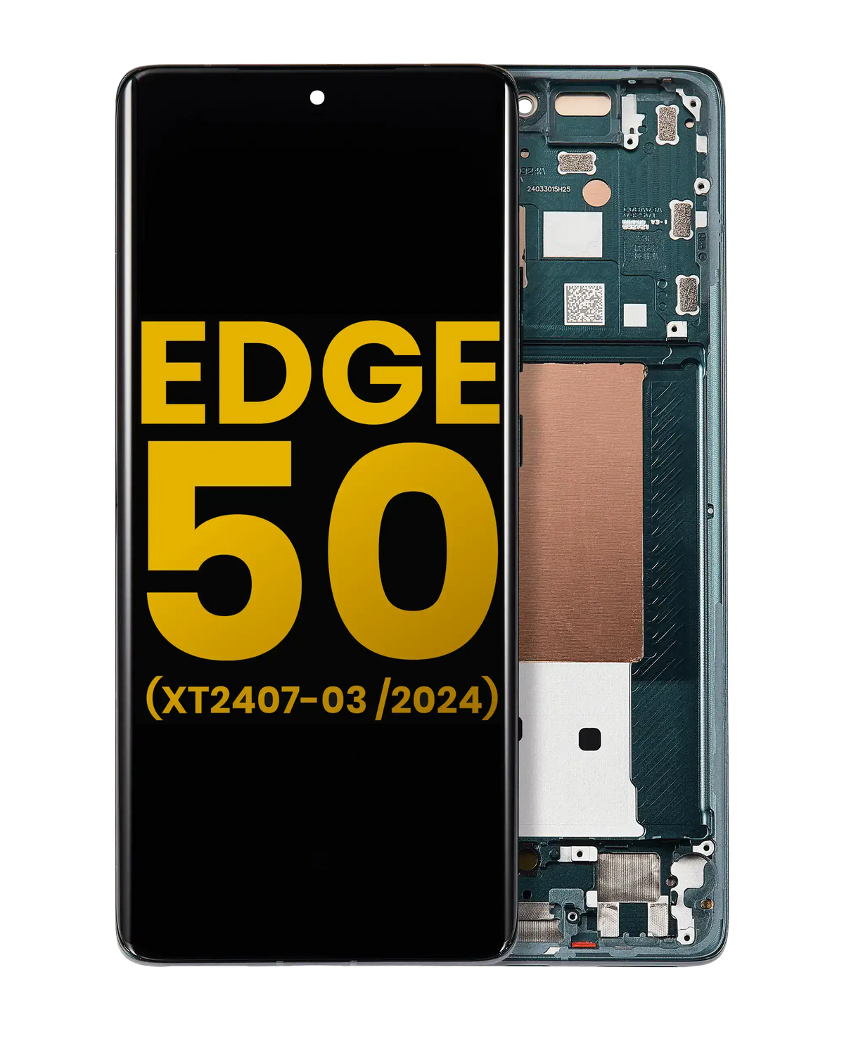 OLED Assembly With Frame For Motorola Moto Edge 50 (XT2407-3 / 2024) (Refurbished) (Jungle Green) | SKU 107082133253 | image 1