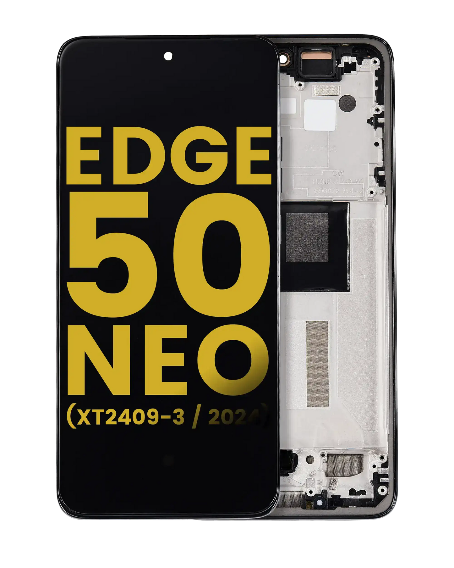 OLED Assembly With Frame For Motorola Moto Edge 50 Neo (XT2409-3 / 2024) (Refurbished) (Grisaille) | SKU 107082133241 | image 1