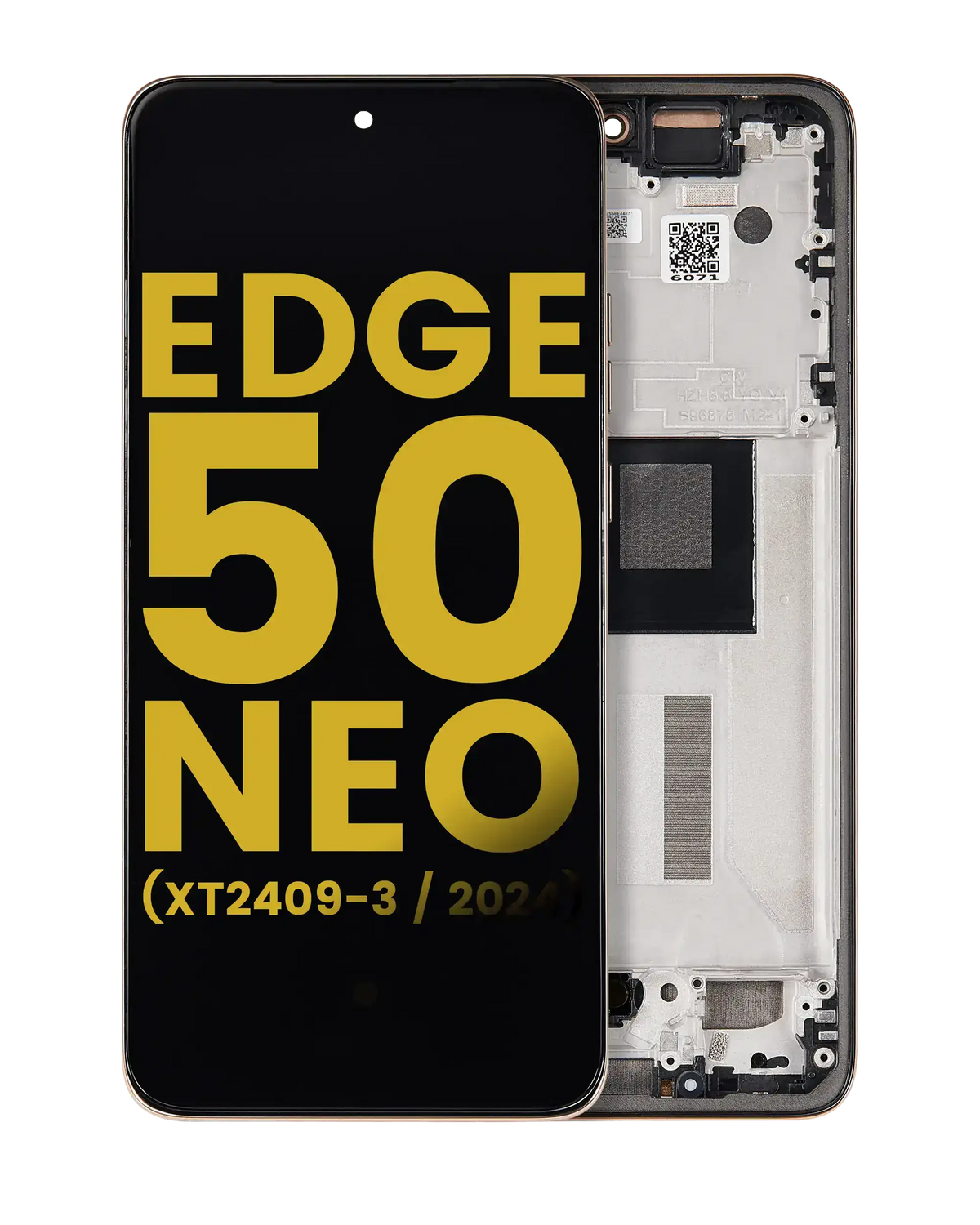 OLED Assembly With Frame For Motorola Moto Edge 50 Neo (XT2409-3 / 2024) (Refurbished) (Latte) | SKU 107082133240 | image 1