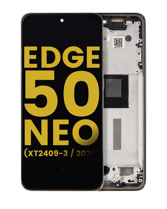 OLED Assembly With Frame For Motorola Moto Edge 50 Neo (XT2409-3 / 2024) (Refurbished) (Latte) | SKU 107082133240 | image 1