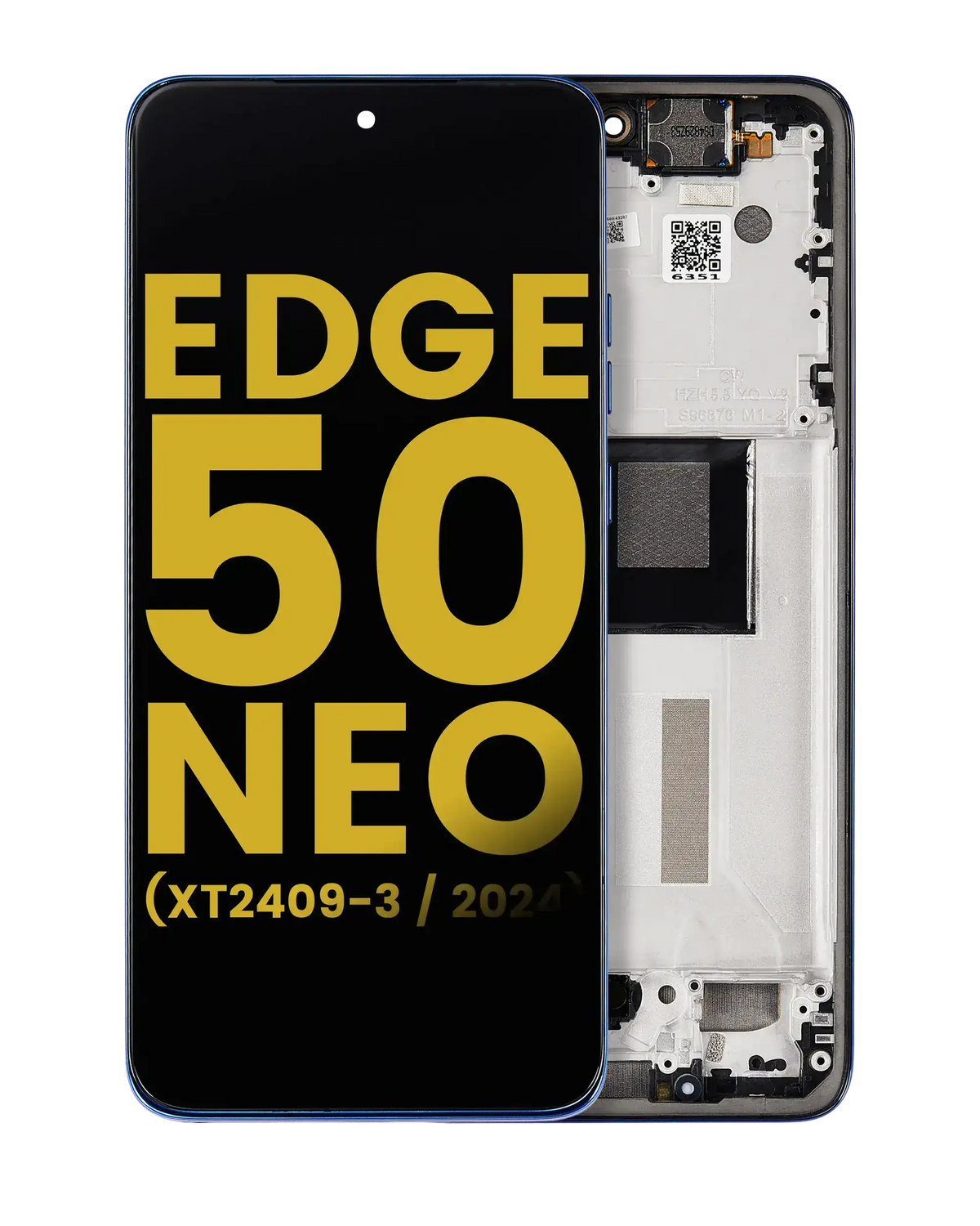 OLED Assembly With Frame For Motorola Moto Edge 50 Neo (XT2409-3 / 2024) (Refurbished) (Nautical Blue) | SKU 107082133239 | image 1