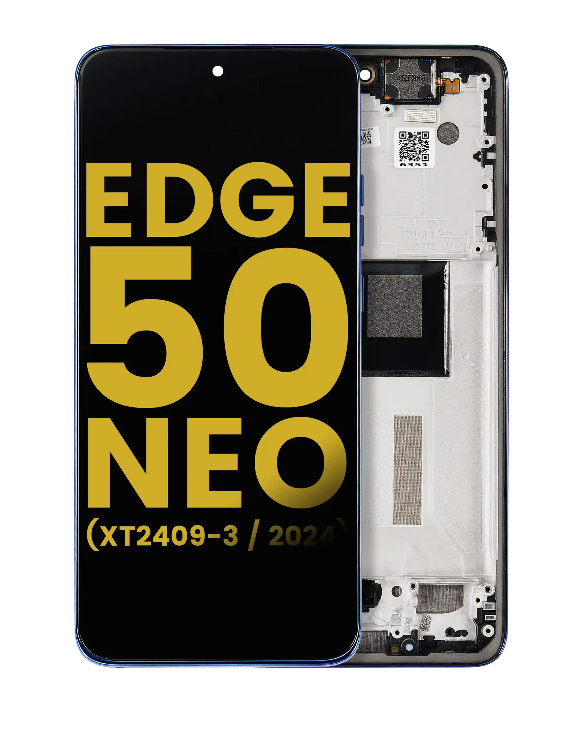 OLED Assembly With Frame For Motorola Moto Edge 50 Neo (XT2409-3 / 2024) (Refurbished) (Nautical Blue) | SKU 107082133239 | image 1